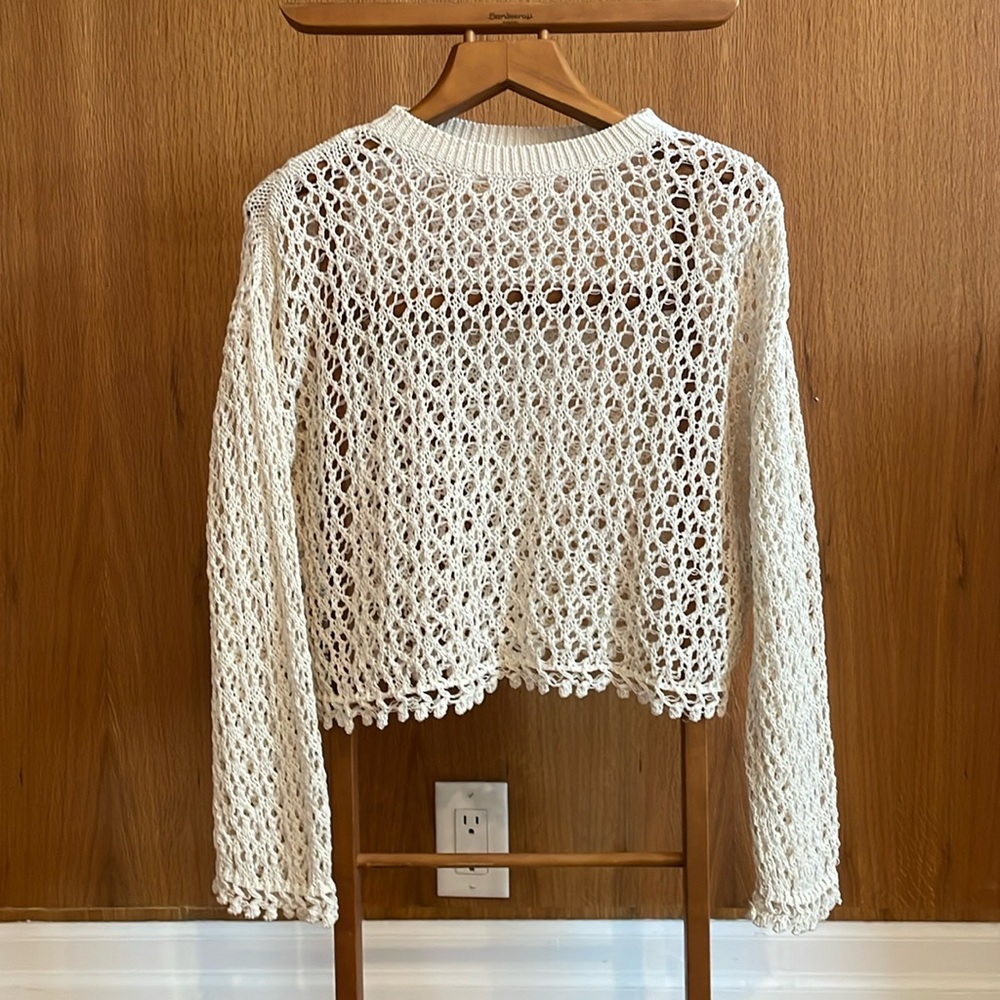 Cotton crochet sweater